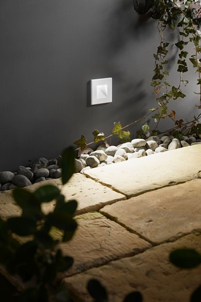 LED Einbauleuchte AußEn Weiß Glas Aluminium IP65 B:10 Cm 3000 K Garten-image