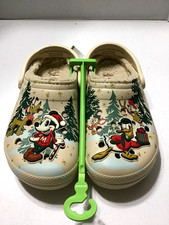 Classic Disney Characters Lined Winter Cartoon Crocs M6/W8 - NWT
