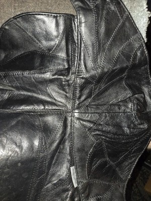 Genuine Rebel Ryder Leather Motorcycle Face Mask RRMASK Black Riding Shield
