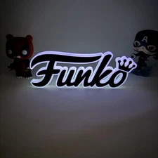 3D Printed BLACK LIGHT 8.6 INCH FUNKO Fan Sign (GITD WHITE) for your Funko Pops