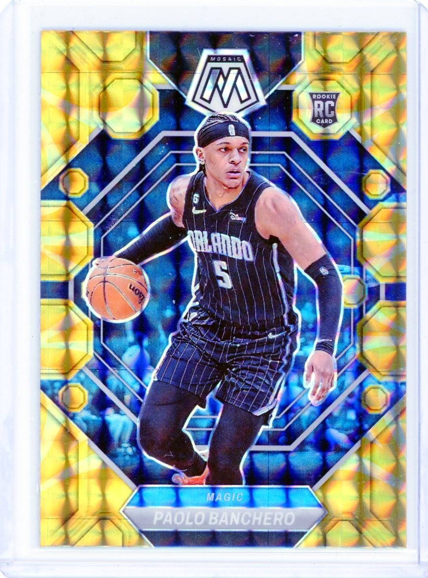 2022-23 Panini Mosaic Paolo Banchero RC Reactive Yellow #231