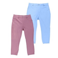 Hue Women's Pants High-Rise Ultra-Soft Denim Comfort Bottoms Casual Stretch New