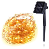 Solarbetriebene Lichterkette Mit 200 Leds FüR Weihnachtsbeleuchtung Im Frei8899