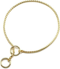 Stainless Steel Dog Choke Chain Collar, Puppy Metal Snake Chain Pet Show Slip Co