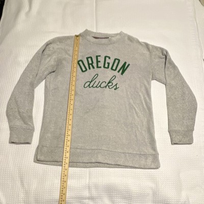 Pressbox Oregon Ducks Women's Sweatshirt Gray Green Size L NCAA RN#74802