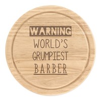 Warnung World's Grumpiest Friseur Rund Zerkleinern KäSebrett Toll Best Scherz