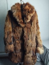 Vintage Red Fox Fur Coat Jacket Women's Real Fur READ / Needs Repair
