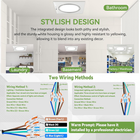 Bathroom Exhaust Fan with Light, 26W 6400K Fan and LED Light Combo for Home, 130 705353816734