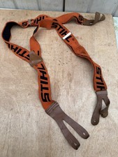 GENUINE STIHL ORANGE AND BLACK CLIP ON TROUSER BRACES