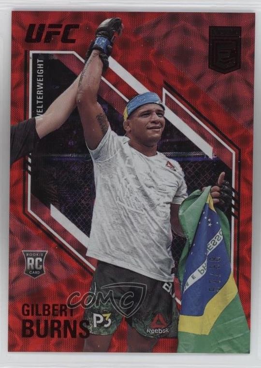 2021 Panini Chronicles UFC Elite Asia Red 57/88 Gilbert Burns Rookie RC 1j69