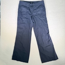 Banana Republic Women Linen Navy Pants Tie Waist Wide Leg Martin Fit Size 12