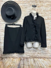Rickie Freeman Teri Jon Black 2pc Skirt Set Women’s 10