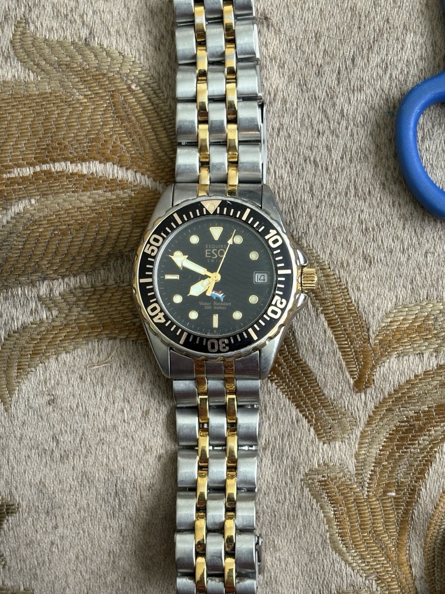 Vintage ESQ Esquire Movado Swiss Made Watch W/R 200m | eBay