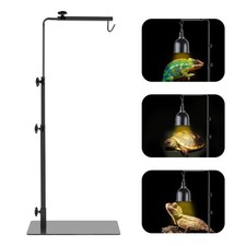 Repti Home Reptile Lamp Stand Adjustable 14-37 Inch Heat Lamp Metal Support for