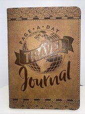 Page-A-Day Artisan Travel Journal Diary, Vegan Leather Notebook New