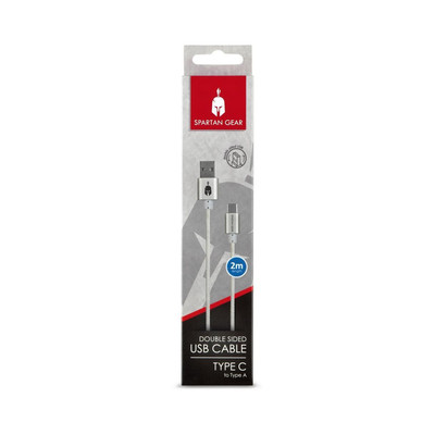 Spartan Gear - Double Sided USB Cable (Type C) - Länge: 2m - Neu & OVP