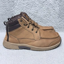 Orthofeet Ranger Mens Size 11 Extra Wide Moc Toe Boots Brown Leather