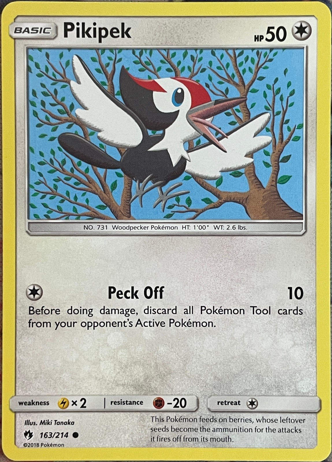 Pikipek - 163/214 - Lost Thunder Pokemon 2018