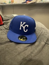Kansas City Royals New Era 59Fifty Fitted Hat Size 7 1/8 Cap Blue