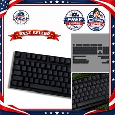 144-Key PBT Keycap Set Cherry Profile Gray Black ANSI ISO Mechanical