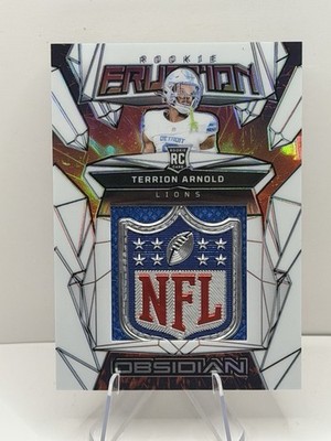 2024 Panini Obsidian - Terrion Arnold NFL Shield White Contra No. ERM-TAD