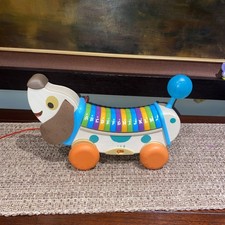 LeapFrog Wooden Alphapup Alphabet Educational Talking Singing Toy Dog Video