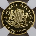 2017 Somalia Elephant 1/10 oz Gold 100 Shillings NGC MS 69 .9999 Fine — photo 4
