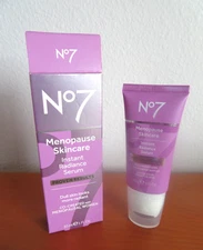 New Boxed No 7 Menopause Instant Radiance Serum Skin Brightener 1 fl oz (30 ml)