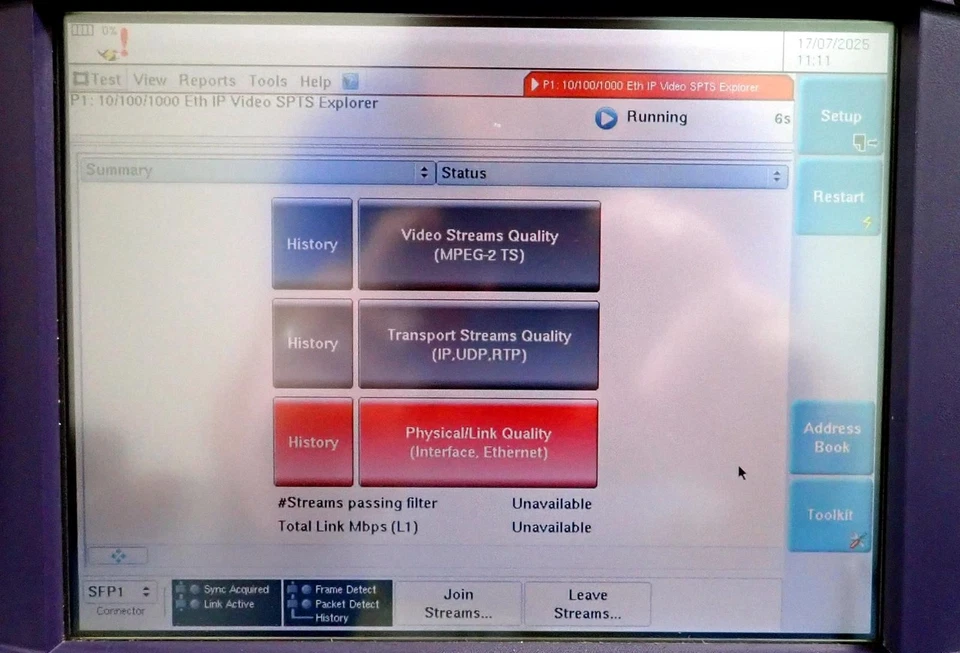 JDSU T-BERD 6000A Compact Test Platform w/ MSAM C0400 DS1 SFP E3/DS3/STS-1 PIMs - Image 4 of 4