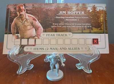 Stranger Things Upside Down Board Game Hopper Miniature Figure & Dashboard CMON