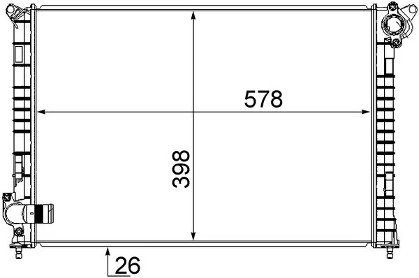 RADIATOR ENGINE COOLING CR 983 000S FOR MINI W10 B14 A 1.4L W10 B16 A 1.6L 4cyl - Image 3 of 4