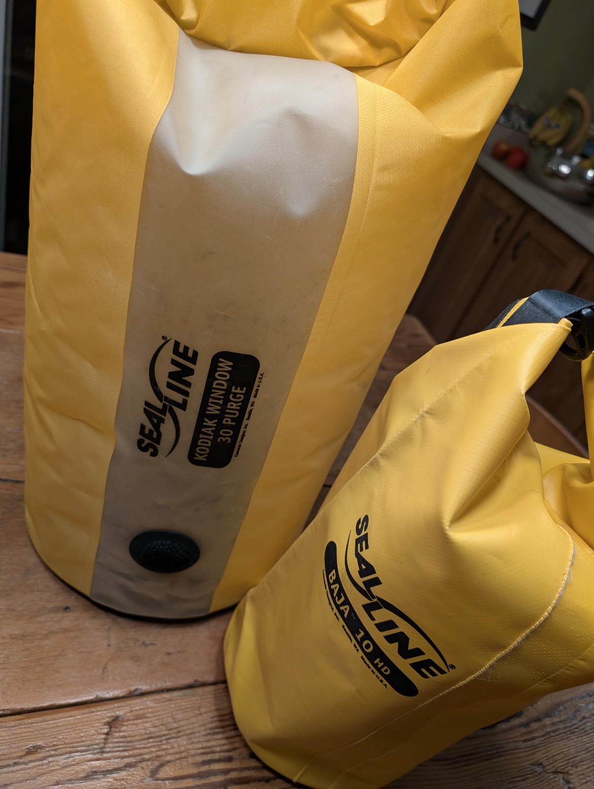 Seal Line Dry Bag Kodiak Window 30 Purge & Baja 10 HD Heavy Duty Yellow Made USA