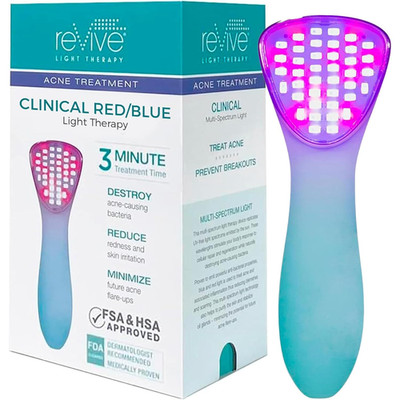 Revive Clinical Acne Device, Red & Blue Light Wand for Breakouts, Fda-Cleared Ac