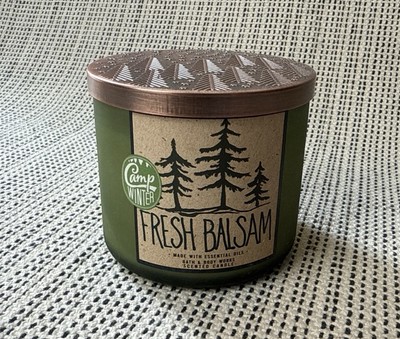 NEW Bath & Body Works 14.5oz Camp Winter Fresh Balsam Scented 3 Wick Candle