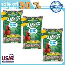 Pennington Classic Dry Wild Bird Feed and Seed, 40 lb. Bag, 3 Pack