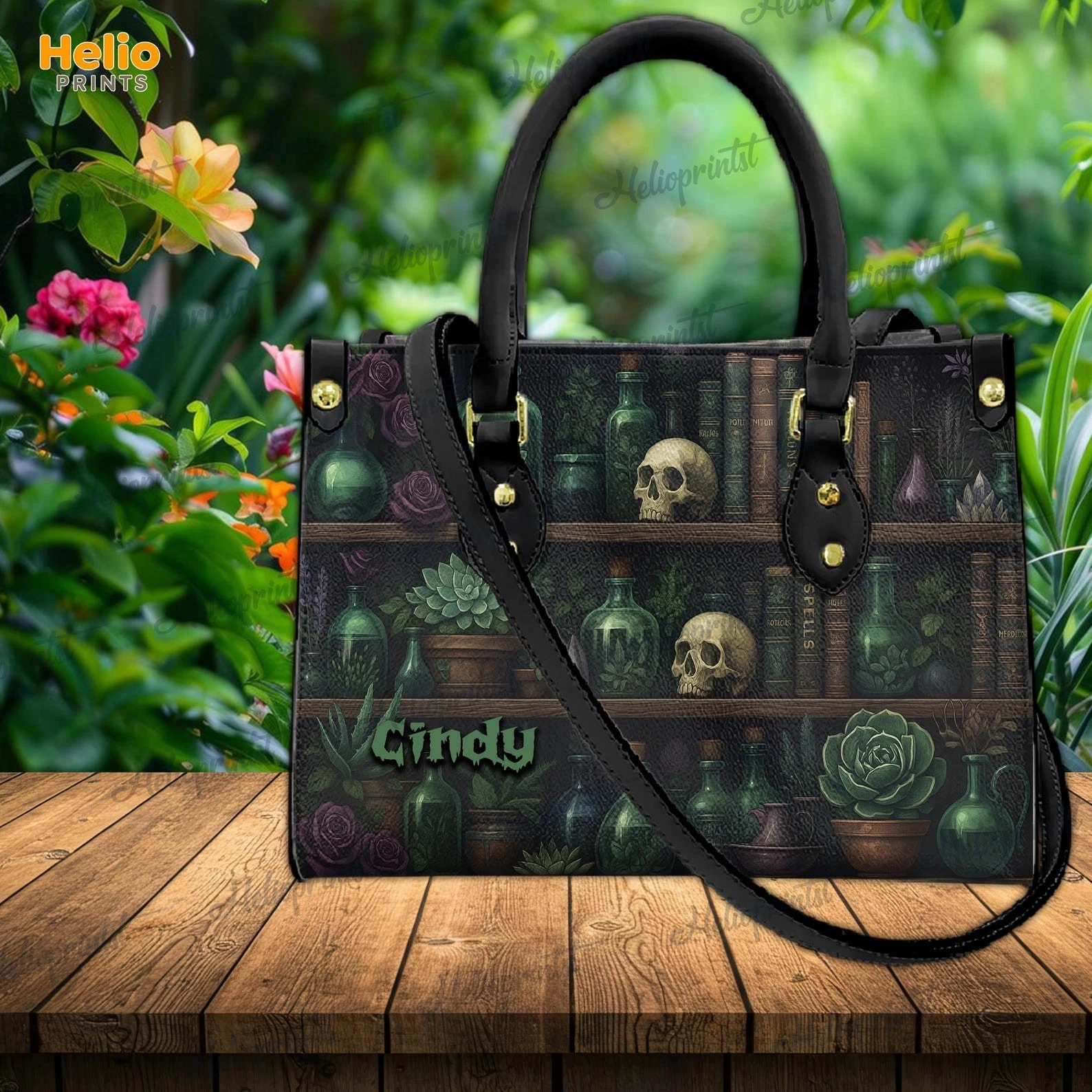 Witch Potion Shelf Bag Purse, Witchy Halloween Handbag, Custom Halloween Bag