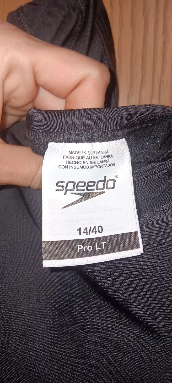 Speedo LT Pro Womens Size 14/40 Black Keyhole Back Crisscross Straps...
