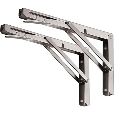 Wandmontierte Tischhalterungen, Edelstahl, 500 mm, Kapazität 150 kg, 2er-Pack
