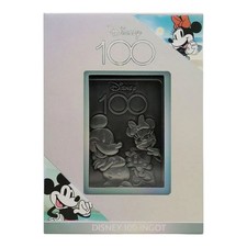 Disney 100 Mickey & Minnie Embossed Metal Ingot Fanattik Ltd Ed 5000 New&Sealed