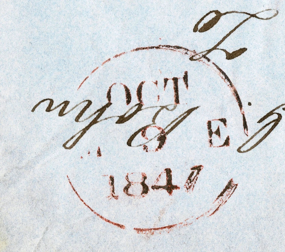 1847 historia postal, carta disputa personas prominentes LONDRES-EDINBURGH Foto 3 de 4