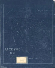20" x 24" 1896 Map of Jackson Co. Jackson County