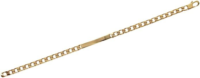 Gourmette en Plaqué Or 18 carats 4 mm, le cadeau idéal de 18 cm pour un souvenir éternel
