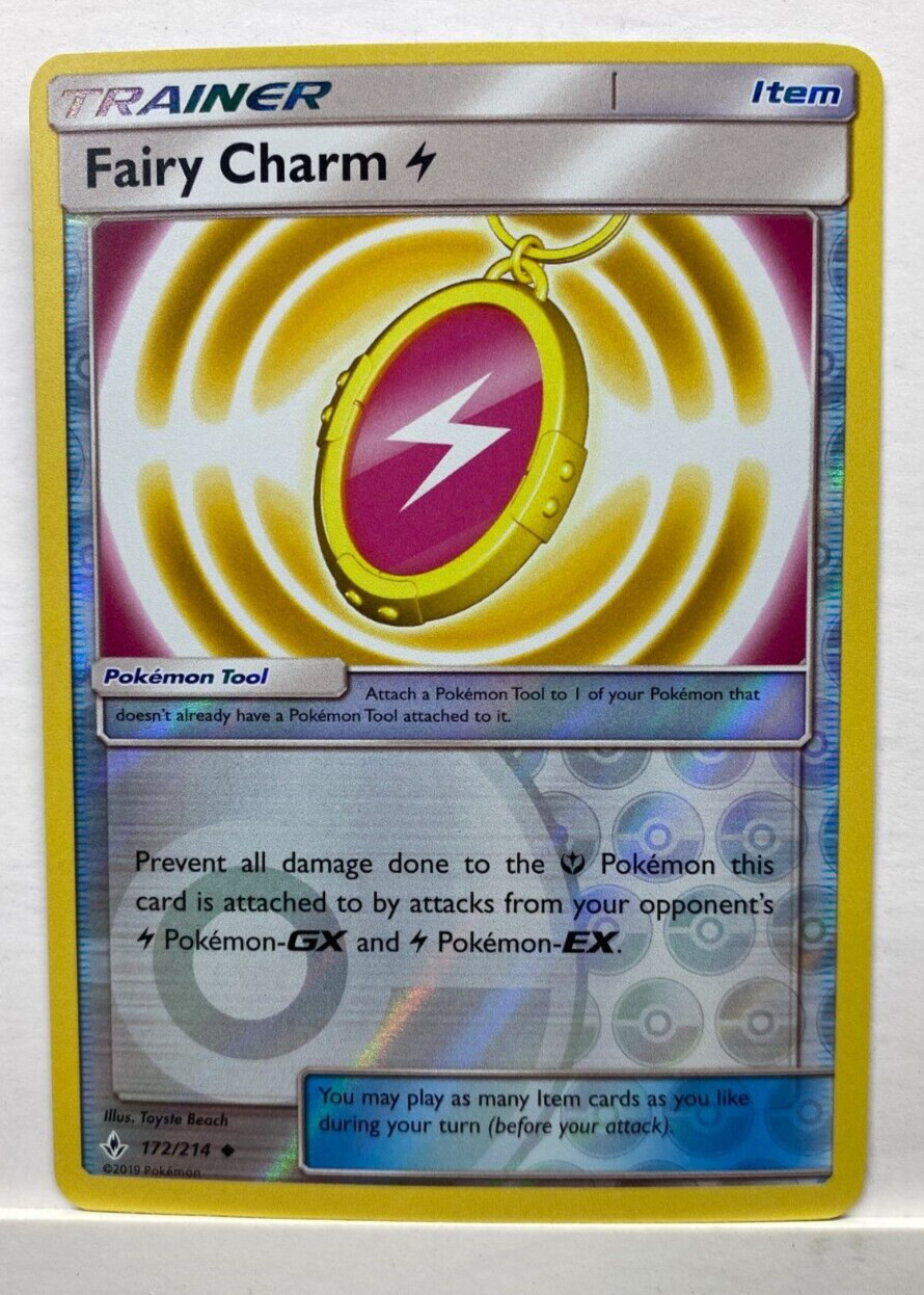 Pokemon Fairy Charm Lightning 172/214 Reverse Holo Uncommon Nintendo P1
