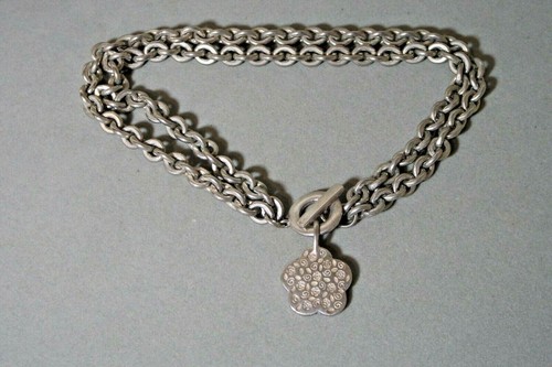 VINTAGE GIVENCHY SILVER TONE TWO STRAND 