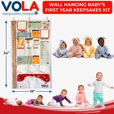 BABYSHOWER KEEPSAKES ORGANIZER BABY FIRST YEAR CANVAS WALL HANGING CREATIVE KIT