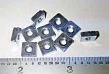 6-32 PLAIN 5/16" SQUARE NUTS  STEEL ZINC  - 100 pcs