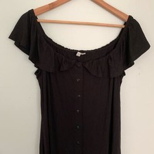 ASOS Button Front Midi w/Ruffle Top • 14