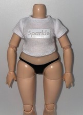 Rainbow High Color Create Fashion Doll Outfit White Sparkle Crop Top T-Shirt