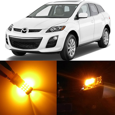 Alla Lighting Front Turn Signal Light 1157NA Super Amber LED Bulb for Mazda CX-7