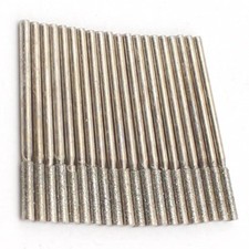 30Pcs 3mm Diamond Coated Cylindrical Grinding Mounted Point Bits Burrs for Stone